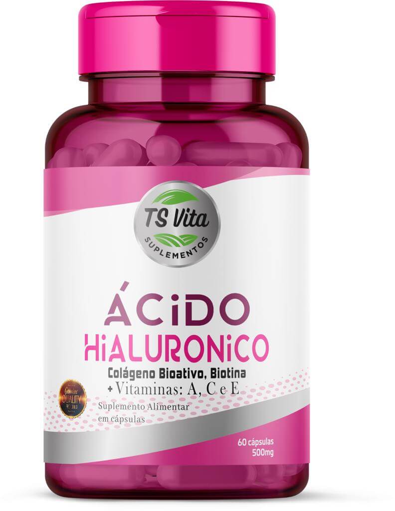 Produto TS VITA ACIDO HIALURONICO ROSA VITAMINAS